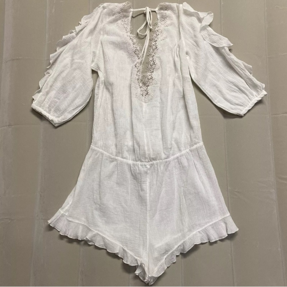 Victoria’s Secret Women’s Romper Beach Coverup Large Sheer Coquette Dainty NWT